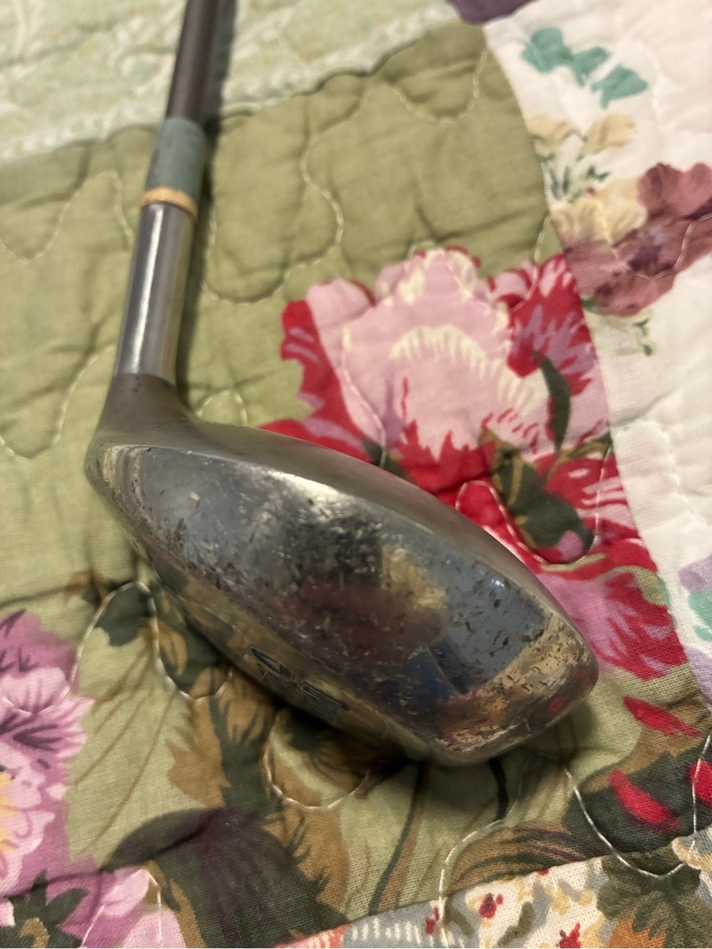 TaylorMade Silver #3  Metal Wood Golf Club with Teal Logo Accents